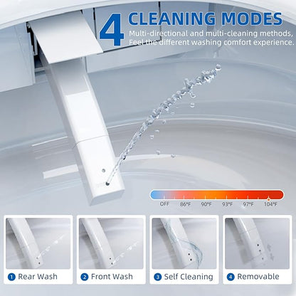 Smart Toilet with Built-in Bidet, Heated Seat, Warm Water, Air Dryer, Foot - Image 6