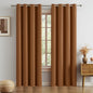 DUALIFE Blackout Curtains 2 Panels Set 84 Inches Long Caramel Brown Orange 70s by DUALIFE