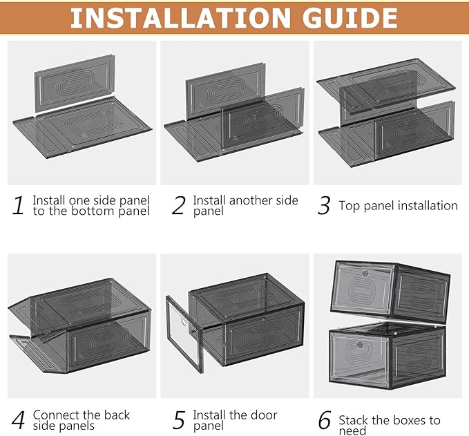 10 Pack Thicken Shoe Organizer Stackable, Upgraded Sturdy Shoe Storage Box - Image 6