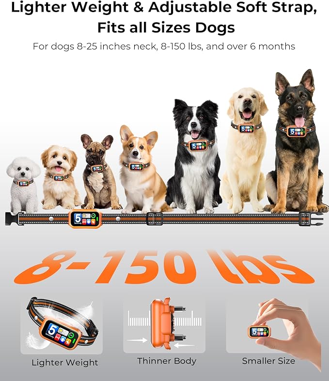 Dog Bark Collar, 1 Second Stop Barking, Smart Humane Training Collar - Image 5