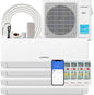 COSTWAY 30k Quad 4 Zone Mini Split Air Conditioner, 23 SEER2, 7k+7k+7k+12k BTU by COSTWAY