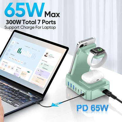 300W Charging Station for Multiple Devices Apple, Zutspzss 10 in 1 Wireless - Image 2