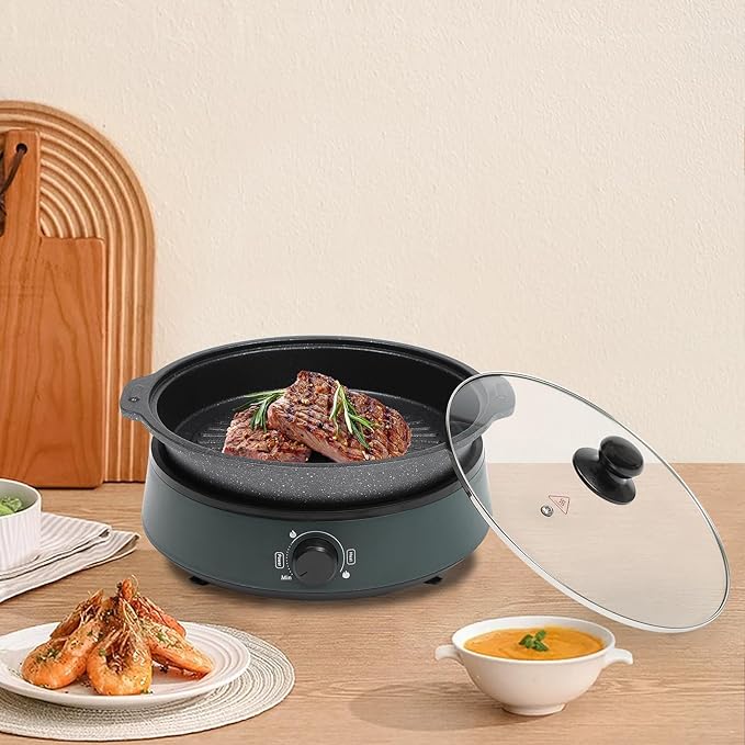 4L/4.2Qt Electric Hot Pot, 1350w 110v Portable Electric Pan Non Stick Removable - Image 7