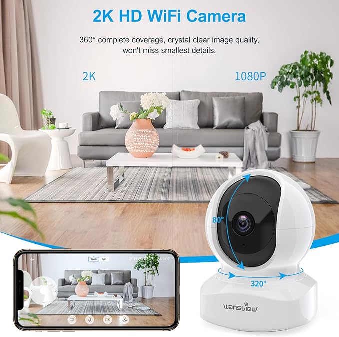 Home Security Camera, Baby Camera, 2K wansview WiFi Camera - Image 3