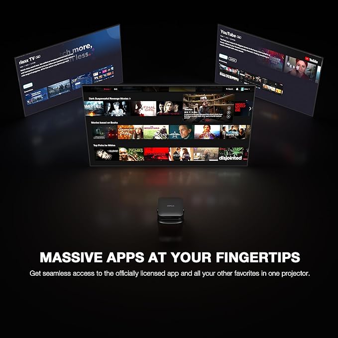AuKing Smart, 2025 Upgraded Smart Projector, Full HD 1080P Home Theater Video - Image 3