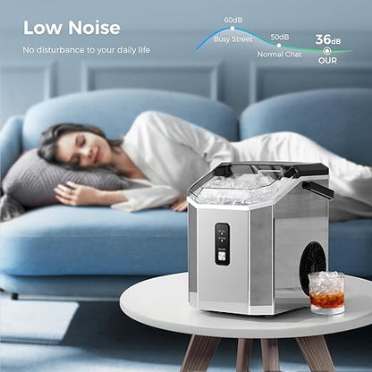 AGLUCKY Nugget Ice Maker Countertop, Portable Crushed Ice Maker Machine - Image 7