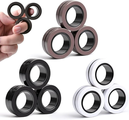 Cevioce 9 PCS Magnetic Ring Fidget Toys Set, ADHD Anxiety Magnetic Finger by Cevioce