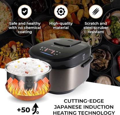 Buffalo Titanium Grey IH SMART COOKER, Rice Cooker and Warmer, 10 cups of rice - Image 5