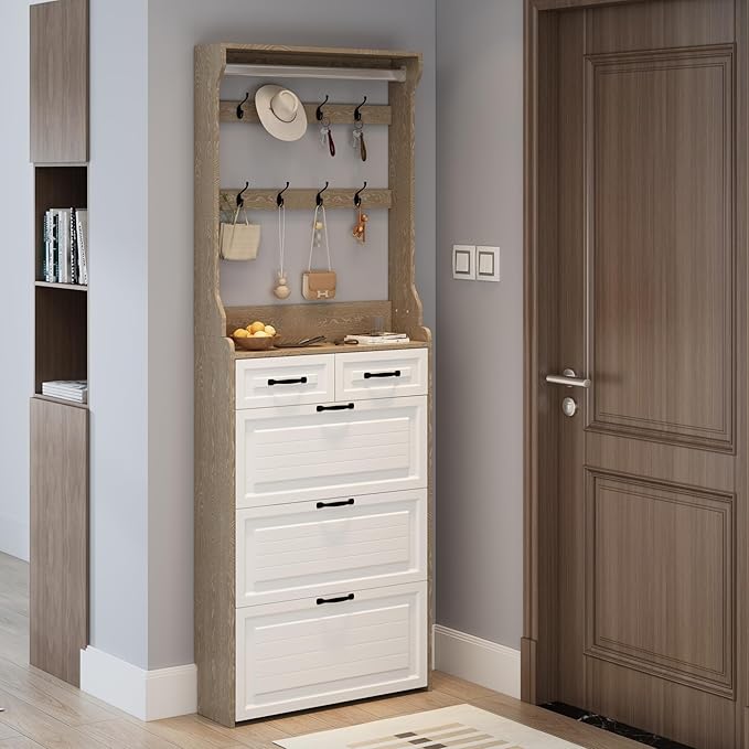 Vibe & Dine Shoe Cabinet, Entryway Shoe Storage Cabinet - Image 3