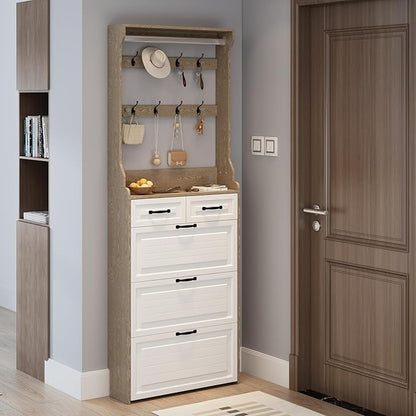 Vibe & Dine Shoe Cabinet, Entryway Shoe Storage Cabinet - Image 3