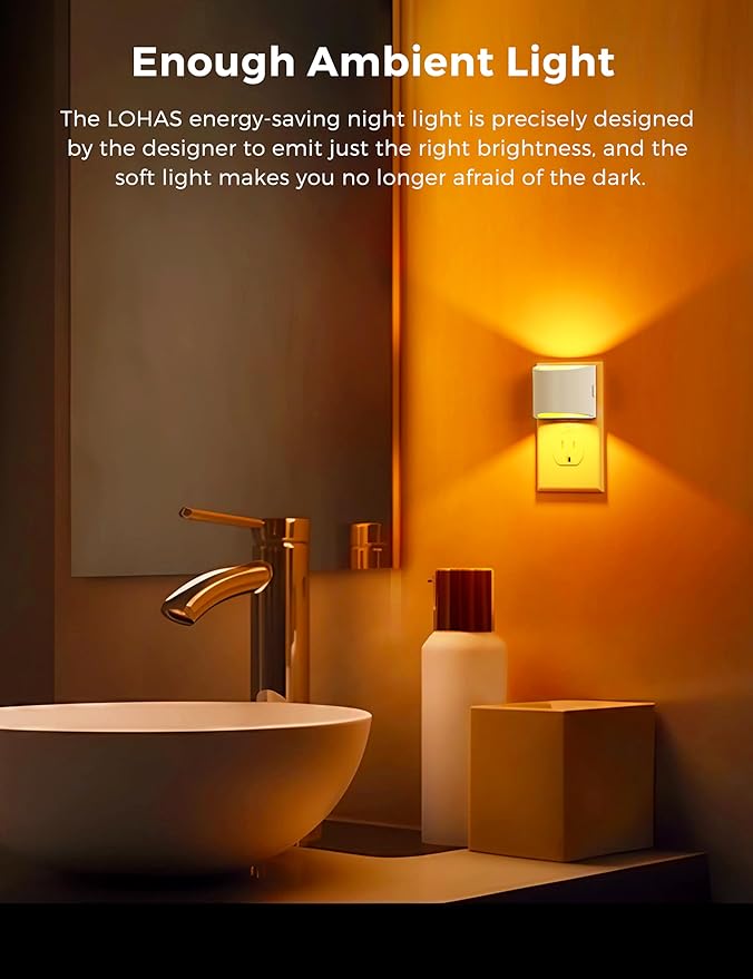L LOHAS LED Night Light, Night Lights Plug into Wall - Image 2