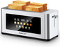 Geek Chef Long Slot Toaster 4 Slice, 1.5" Touch Screen Extra Wide Slots by GeekChef