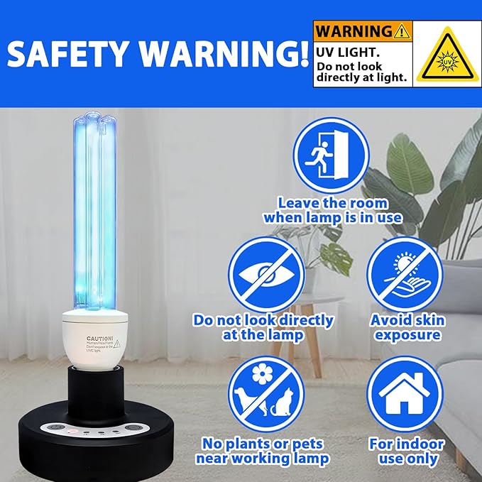 BAIMNOCM UV Light Sanitizer, UVC Disinfection Lamp - Image 3