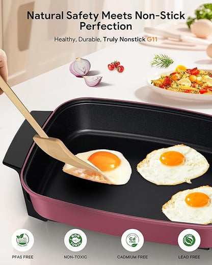 Nuwave Medley XL Digital Electric Skillet, Family Size Griddle w/Glass Lid - Image 4