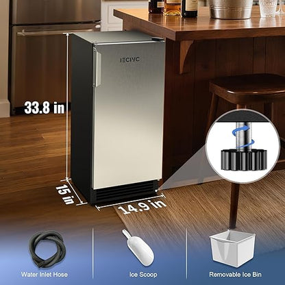 Under Counter Crescent Ice Maker Machine, 25 LBS/Day - Image 7