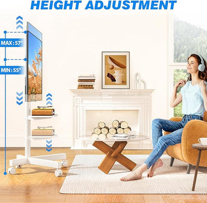 Rfiver Mobile TV Stand for 23-60 Inch LCD LED Flat/Curved Panel Screen TVs up - Image 3