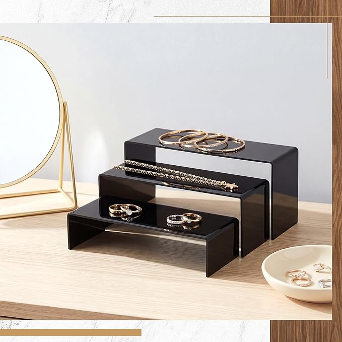 Chuangdi 2 Sets Acrylic Display Risers, Product Stand, Jewelry Display Riser - Image 6