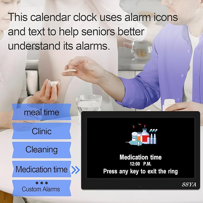 SSYA Dementia Clock for Seniors, Digital Clock - Image 4
