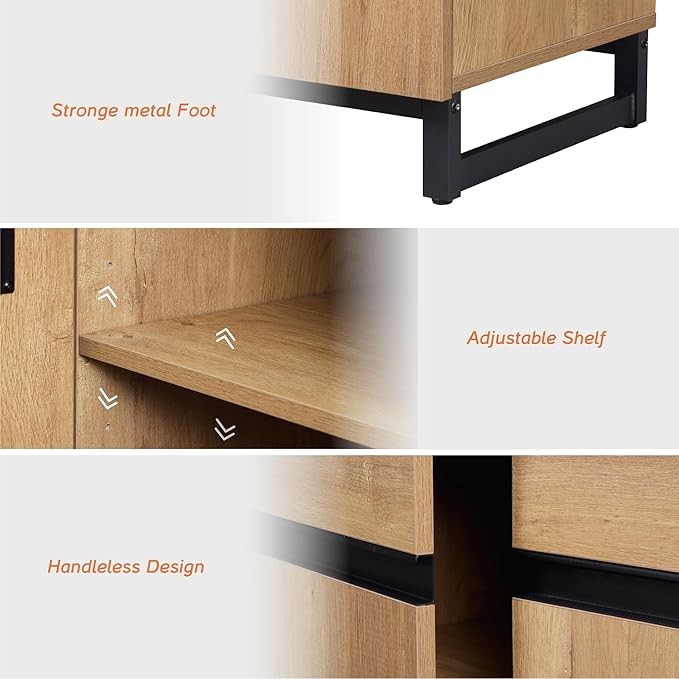Wampat Modern TV Stand for 40 inch TVs, Entertainment Center Console - Image 4