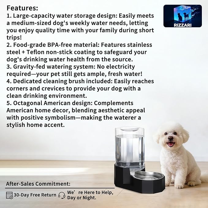 Sfozstra Large Dog Water Dispenser: 7L Automatic Gravity Water Feeder - Image 2