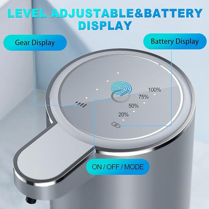 Amyzavls Automatic Liquid Soap Dispenser, 380ml Wall Mount Touchless 4 Gear - Image 2