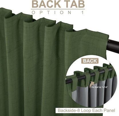100% Blackout Shield Linen Blackout Curtains - Image 3