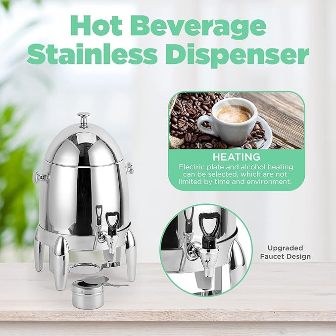 Stainless Steel Hot Beverage Dispenser durable and long-lasting Chafer Urn - Image 2