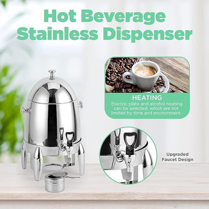 Stainless Steel Hot Beverage Dispenser durable and long-lasting Chafer Urn - Image 2
