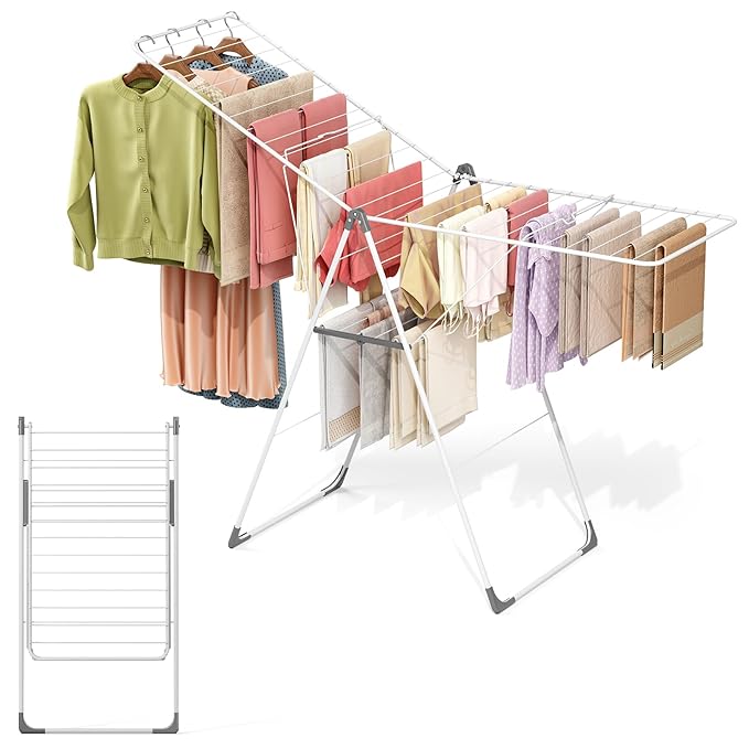 APEXCHASER Clothes Drying Rack, Foldable Oversized Drying Rack Clothing by APEXCHASER