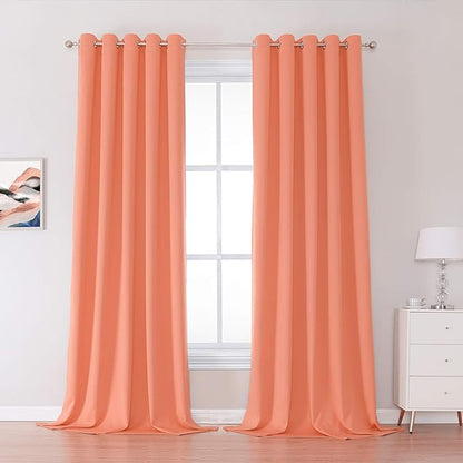DUALIFE Extra Long 108 Inch Blackout Curtains Solid Grommet Thermal Insulated by DUALIFE