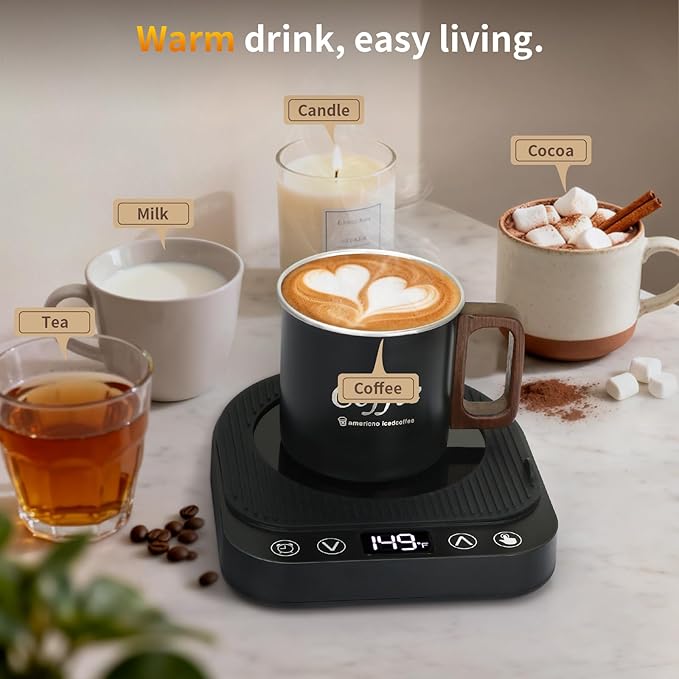 Smart Coffee Mug Warmer, 50W Fast Heating Coffee Warmer - Image 6