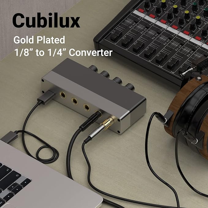 Cubilux 6.35mm to 3.5mm Audio Adapter - Image 2