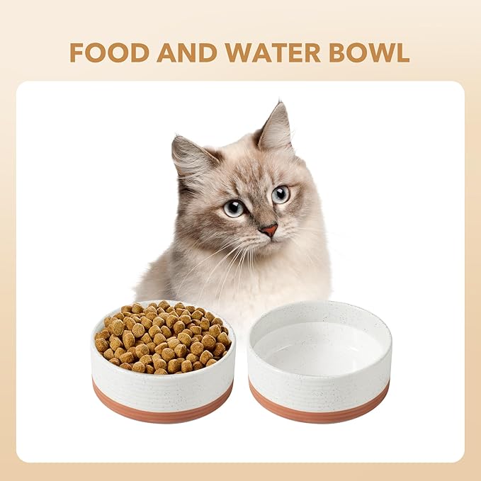 Ceramic 5.1inch Set of 2 Dog and Cat Bowls - Image 7