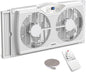 shinic Twin Window Fan with Reversible Airflow, Thermostat Controlled, 3 Speeds by SHINIC