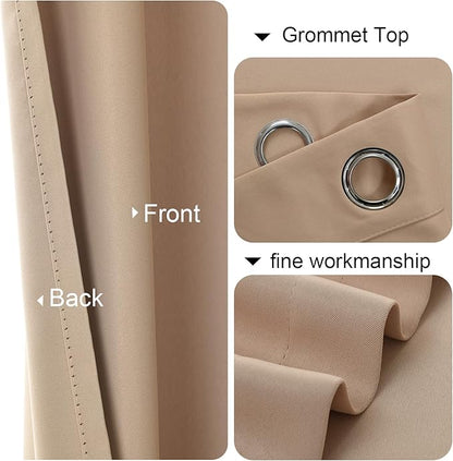 JIUZHEN Blackout Sliding Door Room Divider Curtain, Noise Reducing Window - Image 5