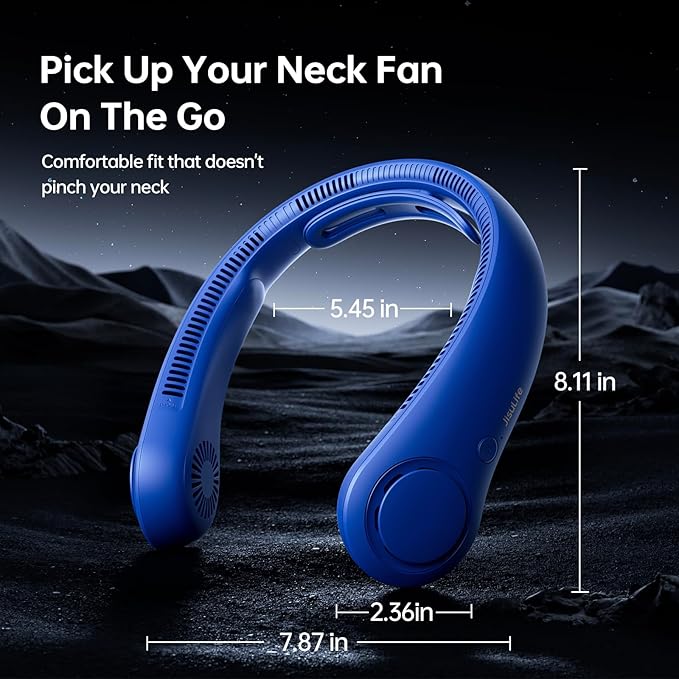 JISULIFE Portable Neck Fan Upgraded, Neckbrace Personal Hands Free, 5 Speed - Image 5