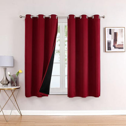 ChrisDowa 100% Blackout Curtains 63 inch Long by ChrisDowa