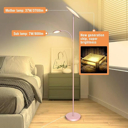 marctronic Pink Floor Lamps for Living Room, 44W/4500LM Super Bright 2 in 1 LED - Image 2