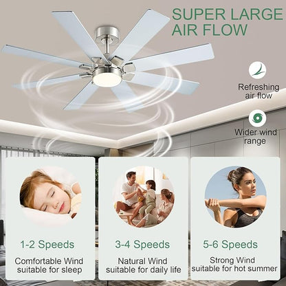 KNUN Nickel 48 Inch Ceiling Fans - Image 4