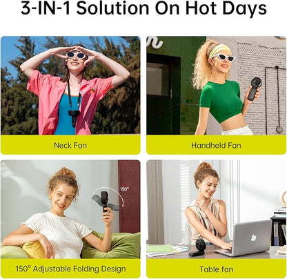 JISULIFE Handheld Fan Life7 – Ultimate Flexibility: High-Power Motor, LED - Image 2