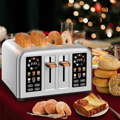 SEEDEEM Toaster 4 Slice, Stainless Steel, Touch Screen - Image 3
