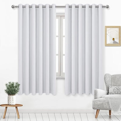DWCN Blackout Curtains 63 Inch Length, Room Darkening Extra Wide Drapes by DWCN