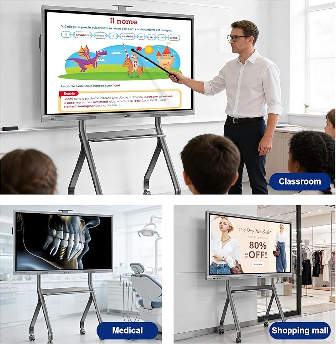Smart Board Stand for 42-75" Interactive Whiteboards & TVs - Image 6