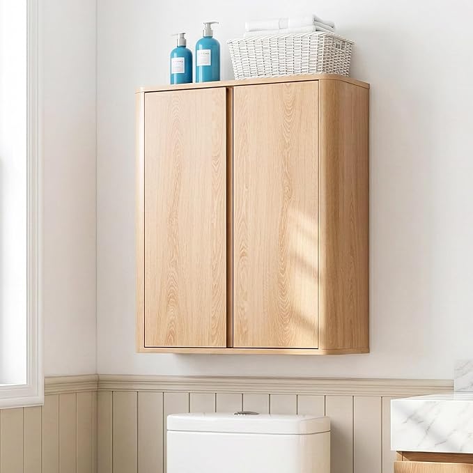 Wall Mounted Storage Cabinet, 2-Door Bathroom Medicine Cabinet by VANIRROR