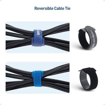 Cable Matters 100-Pack Hook-and-Loop Reusable Cable Ties, Sizes 4", Cord - Image 6