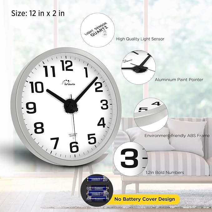 WallarGe Night Light Wall Clock - Image 4