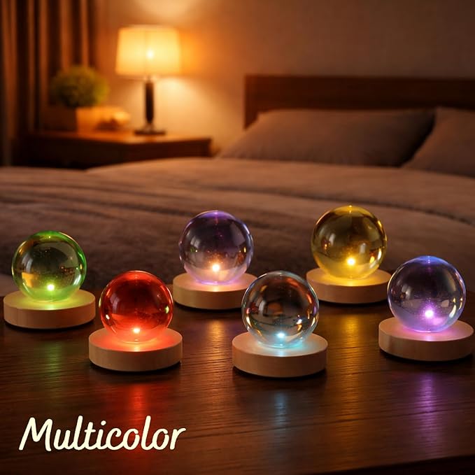 Herihues Personalized 3D Photo Crystal Ball, Custom Engraved Picture Lamp - Image 3