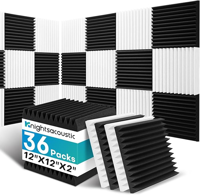 36 Pack Sound Proof Foam Panels by Knightsacoustic