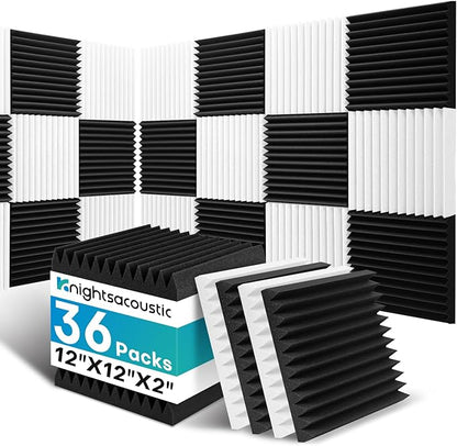 36 Pack Sound Proof Foam Panels by Knightsacoustic