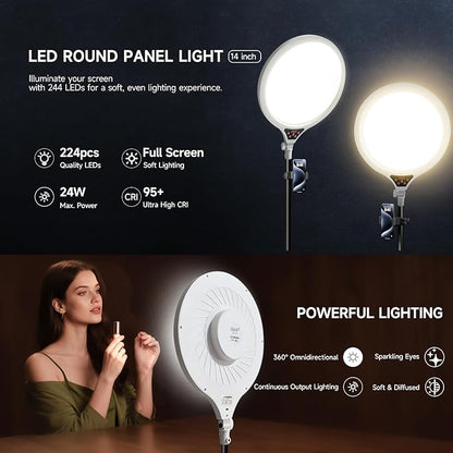 Ring Light Tripod for iPhone, Professional LED Ringlight for Video Recording - Image 3
